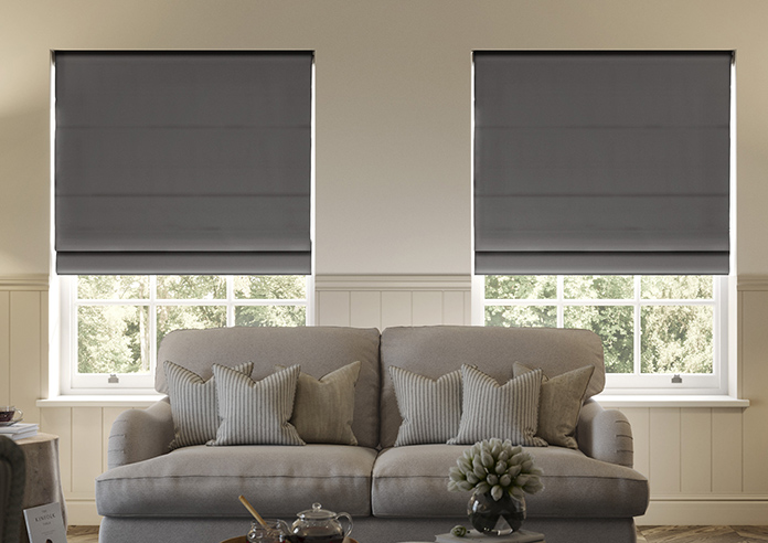 Norleigh, Charcoal - Twist&Fit Roman Blind - Image 3